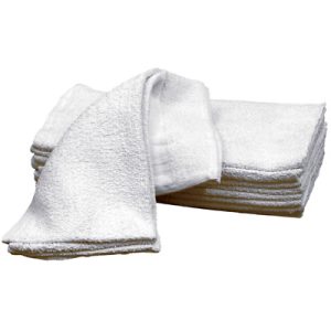 White Woven Terry Cloth Rags