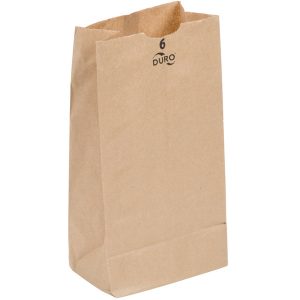Duro Brown Kraft #6 Grocery Bag