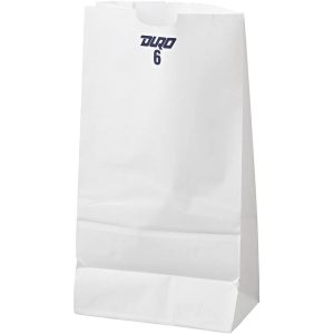 White 6lb. Paper Grocery Bag
