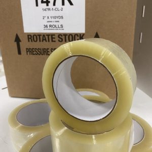 2" x 110 yards Clear 1.7mil Hot Melt Tape