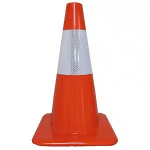 18" Safety Traffic Cone w/ Reflective Stripe