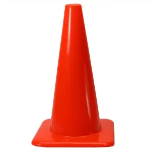18" Safety Traffic Cone w/ No Reflective Stripe