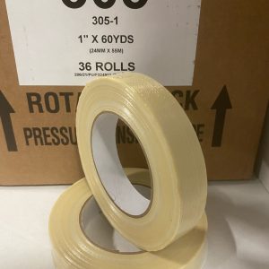 1" x 60 yards Filament Tape w/ Rubber Adhesive