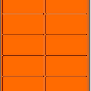 4" x 2" Fluorescent Orange Labels