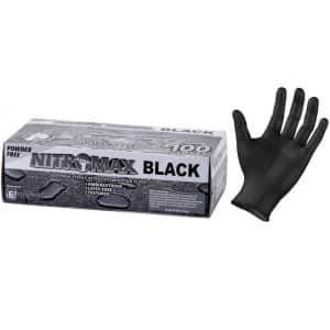 Small Black Nitrile 4 mil. Gloves