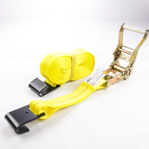 Kinedyne 2" by 27’ Flat Hook Long Wide Handle Ratchet Strap