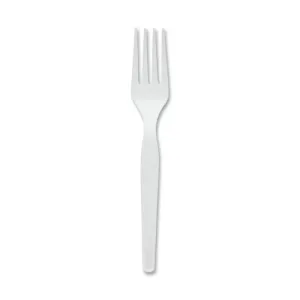 Dart Mediumweight White Plastic Fork