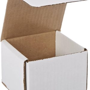 4" x 4" x 3" White Die Cut Corrugated Mailers