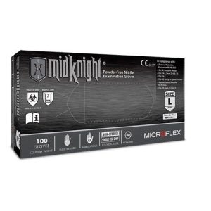 Midknight Large Black Nitrile Gloves