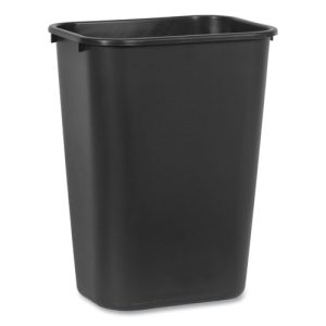 Rubbermaid Black Plastic Rectangular 10.25 gal. Deskside Wastebasket