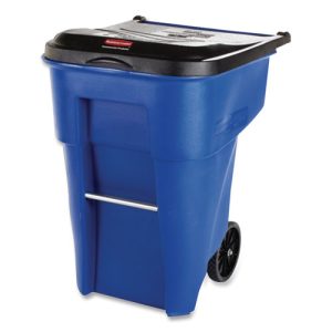 Rubbermaid 50 gal. Blue Square Brute Recycling Rollout Container