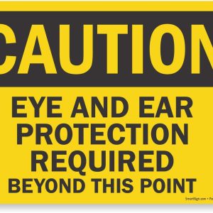 10" x 14" Black and Yellow Plastic Safety Sign