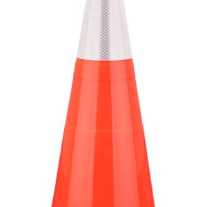28" Safety Traffic Cone w/ Reflective Stripe