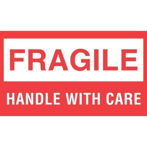 3" X 5" Fragile Handle With Care Label
